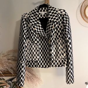DVF never worn printed silk bomber jacket